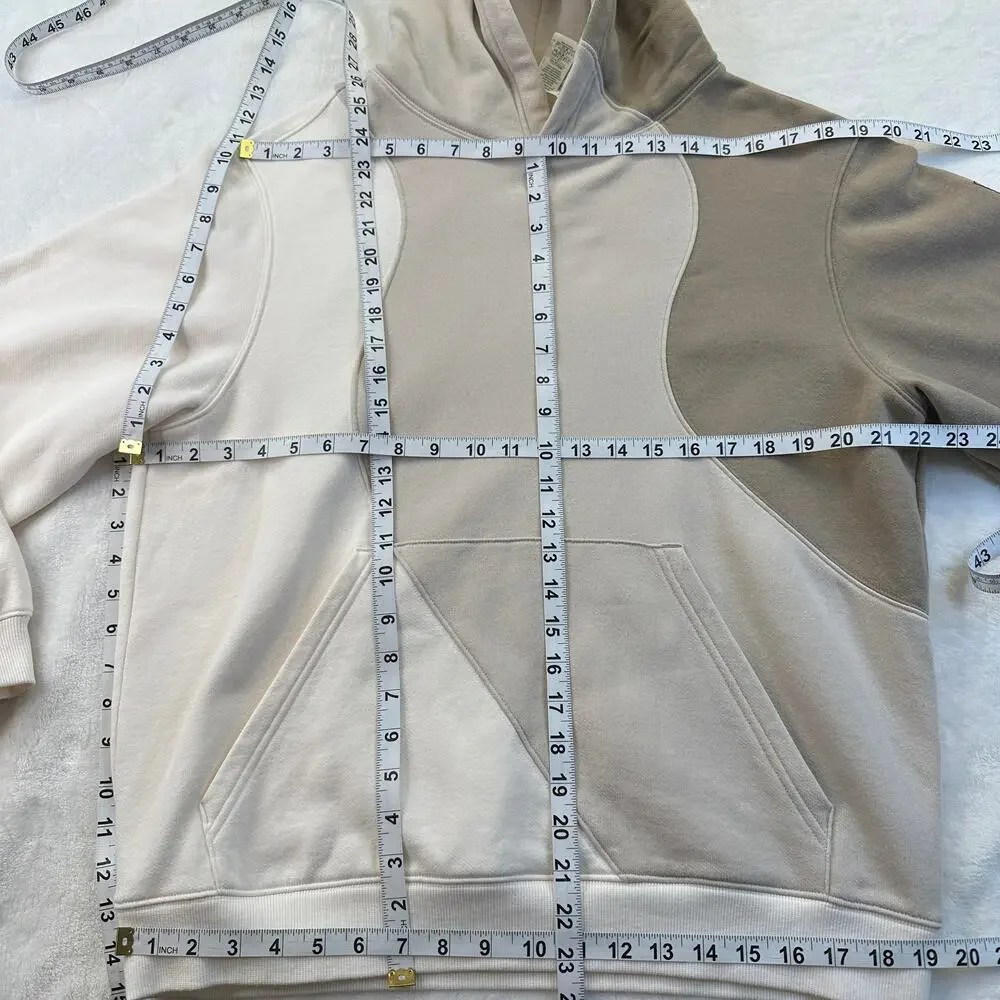 Alo Yoga Make Waves Hoodie Ivory Bone Gravel XS Womens / XXS Mens Sweatshirt EUC - Picture 6 of 16